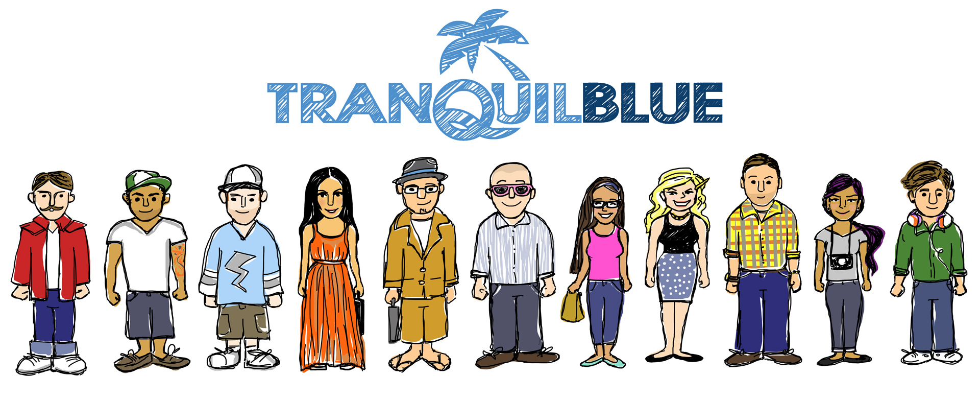 Tranquil Blue Team Illustration